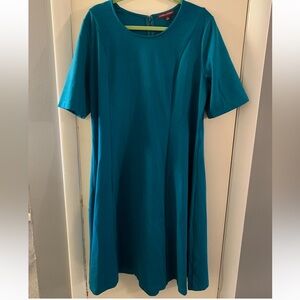 Chic Teal A-Line Dress